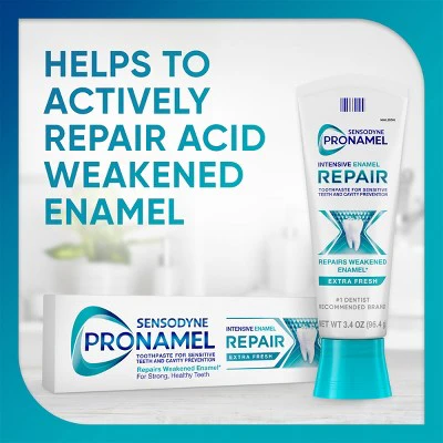 Sensodyne Pronamel Intensive Enamel Repair Toothpaste Extra Fresh 3.4 oz/2pk - Imperfect Box - Image 3