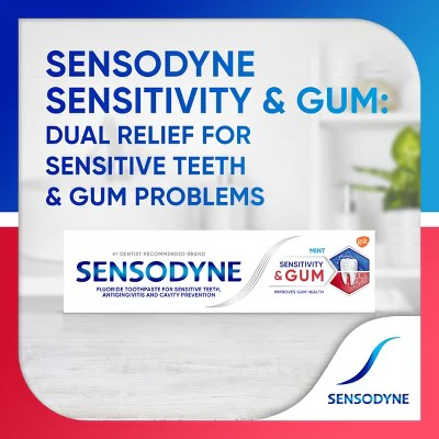 Sensodyne Sensitivity Gum and Enamel Mint Toothpaste 2.3oz/3pk - Imperfect Box - Image 7