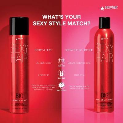 Sexy Hair Spray and Play Hairspray 10oz - Imperfect Container - Image 5