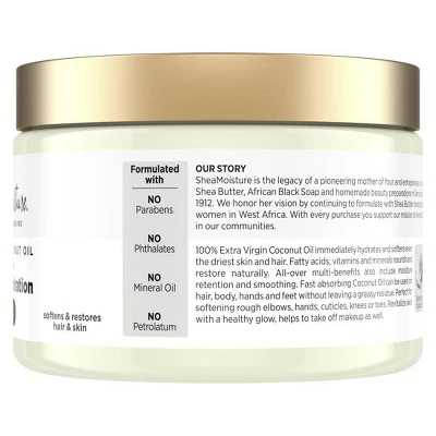 SheaMoisture 100% Extra Virgin Coconut Oil 10.1 fl oz - New - Image 2