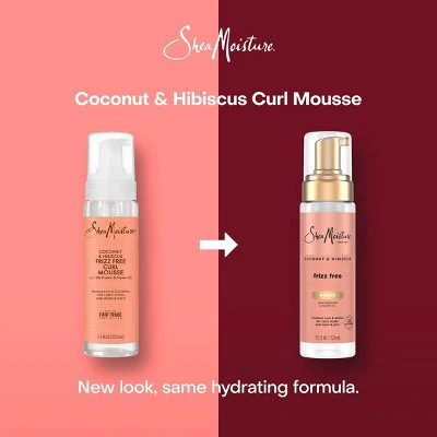 SheaMoisture Coconut and Hibiscus Frizz-Free Curl Mousse 7.5 fl oz - New - Image 4
