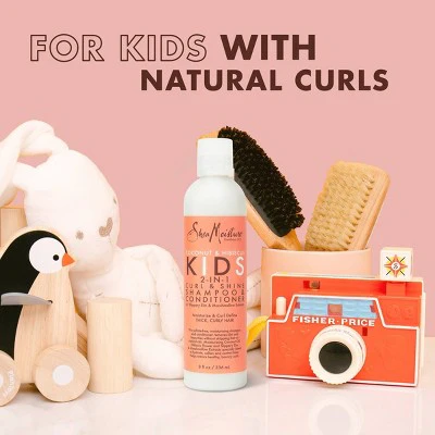 SheaMoisture Coconut and Hibiscus Kids 2-in-1 Shampoo & Conditioner For Thick Curly Hair 8 fl oz - New - Image 3