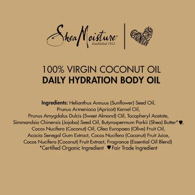 SheaMoisture Daily Hydration Coconut Body Oil 8 fl oz - Imperfect Container - Image 11