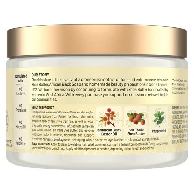 SheaMoisture Jamaican Black Castor Hair Oil Reparative Leave-In Conditioner 11.5 fl oz - Imperfect Container - Image 2