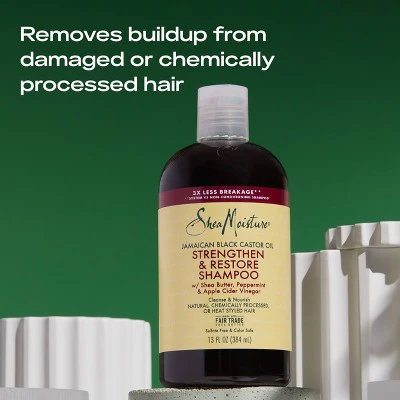 SheaMoisture Jamaican Black Castor Oil Strengthen & Restore Shampoo 13 fl oz - Imperfect Container - Image 7