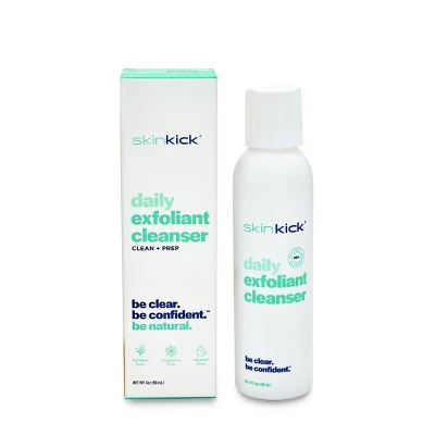 SkinKick Daily Exfoliant Cleanser Fresh Scented 3oz - New