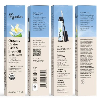 Sky Organics Organic Castor Lash & Brow Oil 0.4 fl oz - Missing Box - Image 2
