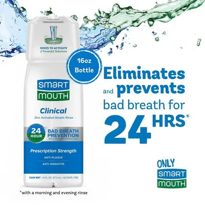 SmartMouth Advanced Clinical Formula Fresh Mint Activated Mouthwash 16 fl oz - New - Image 3