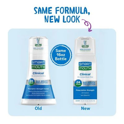 SmartMouth Advanced Clinical Formula Fresh Mint Activated Mouthwash 16 fl oz - New - Image 4