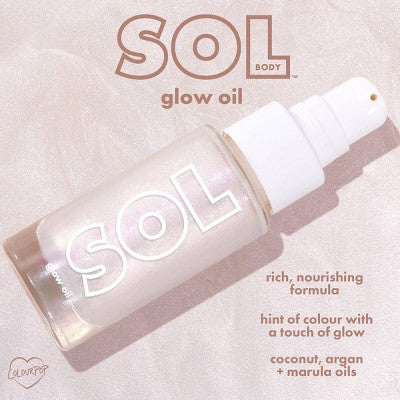 SOL Body x ColourPop Body Glitter Glow Oil Mini Moonstone 0.88 fl oz - Imperfect Box - Image 3