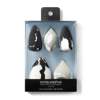 Sonia Kashuk Multisize Latex-Free Makeup Blender Sponge Marble 5pk - New - Image 2
