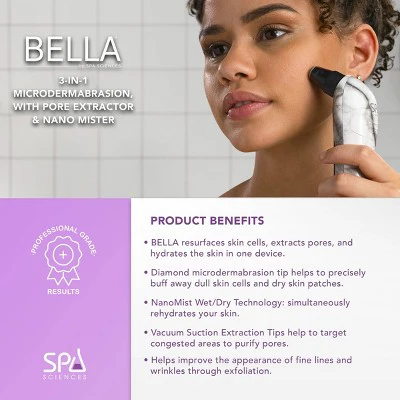 Spa Sciences BELLA 3-in-1 Diamond Tip Microdermabrasion System - New - Image 3