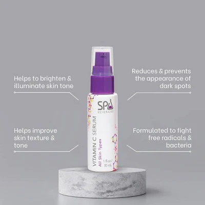 Spa Sciences Vitamin C Serum Brightening Facial Serum 1 fl oz - New - Image 3