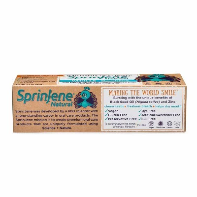 SprinJene Natural Kids Fluoride Free Toothpaste Vanilla 3.5oz - Imperfect Box - Image 4