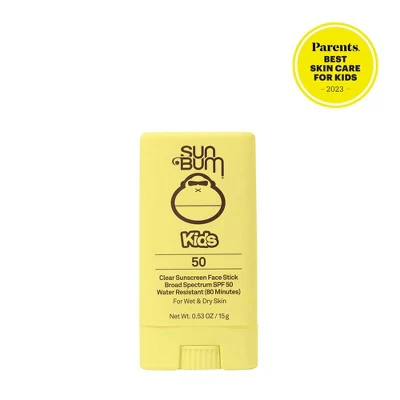 Sun Bum Kids Clear Sunscreen Face Stick SPF 50 0.53oz - Imperfect Box - Image 3