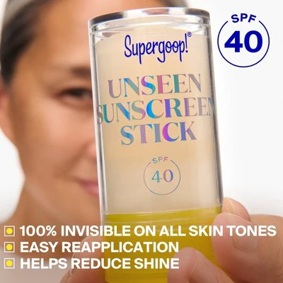 Supergoop! Unseen Clear & Invisible Face Sunscreen Stick SPF 40 0.7oz - Imperfect Container - Image 4