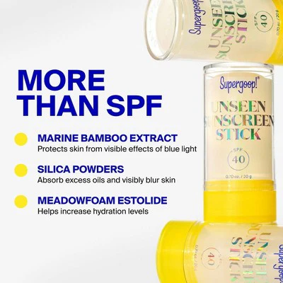 Supergoop! Unseen Clear & Invisible Face Sunscreen Stick SPF 40 0.7oz - Imperfect Container - Image 5