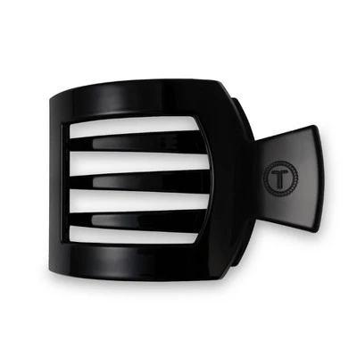 TELETIES Large Flat Square Hair Clip Jet Black - New - Image 2