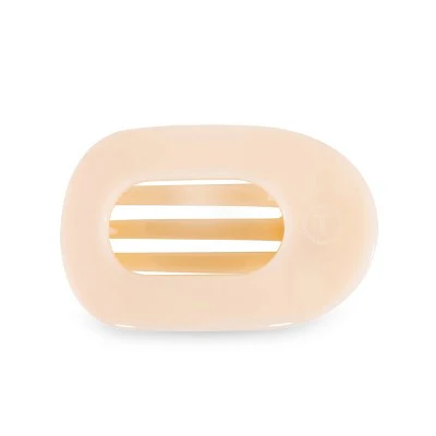 TELETIES Medium Flat Round Hair Clip Almond Beige - New - Image 2