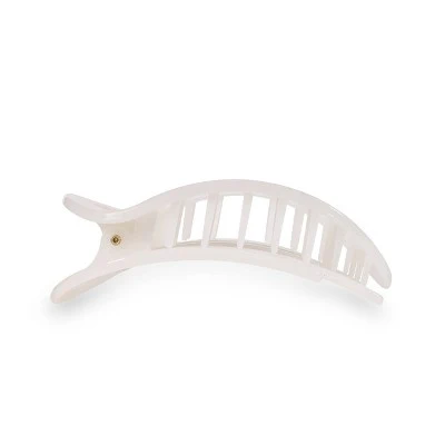 TELETIES Medium Flat Round Hair Clip Coconut White - New - Image 3