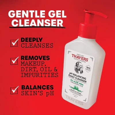Thayers Natural Remedies pH Balancing Gentle Face Wash with Aloe Vera 8 fl oz - Imperfect Container - Image 3