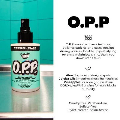 The Doux O.P.P. One-Pass Press Heat Protectant Spray 4 fl oz - New - Image 3
