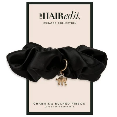 The Hair Edit Charming Ruched Ribbon Satin Scrunchie - New - Image 2