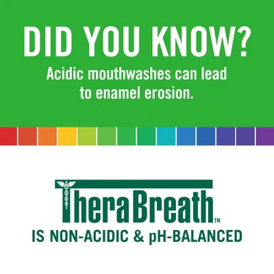 TheraBreath Fresh Breath Mouthwash Alcohol-Free Mild Mint 16 fl oz - New - Image 6