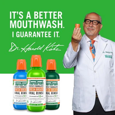 TheraBreath Fresh Breath Mouthwash Alcohol-Free Mild Mint 16 fl oz - New - Image 7