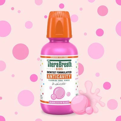 TheraBreath Kids Bubble Gum Mouthwash 10oz - New - Image 2