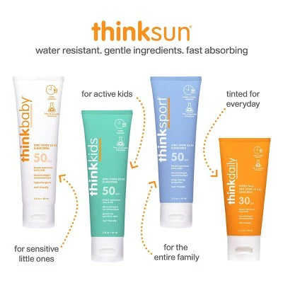 thinksport Kids Mineral Sunscreen Lotion SPF 50 3 fl oz - Imperfect Container - Image 6