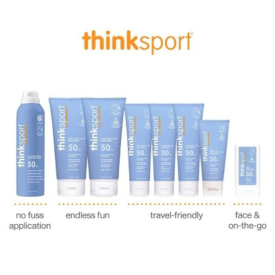 thinksport Mineral Sunscreen Water Resistant Lotion SPF 50 6 fl oz - Imperfect Container - Image 6