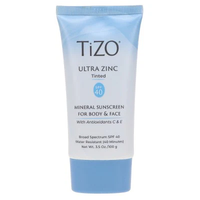 TIZO Age Defying Fusion tinted Ultra Zinc Body & Face Sunscreen SPF 40 3.5 oz - Imperfect Box