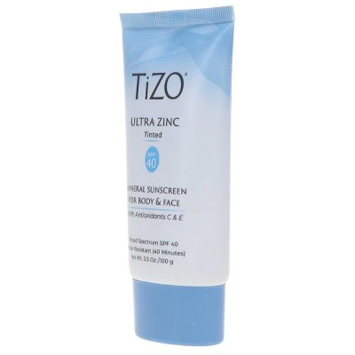 TIZO Age Defying Fusion tinted Ultra Zinc Body & Face Sunscreen SPF 40 3.5 oz - Imperfect Box - Image 2