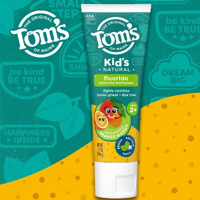 Tom's of Maine Kid's Toothpaste Orange-Mango 5.1oz/3ct - Imperfect Box - Image 2