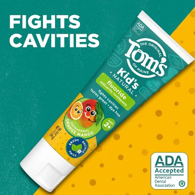 Tom's of Maine Kid's Toothpaste Orange-Mango 5.1oz/3ct - Imperfect Box - Image 5