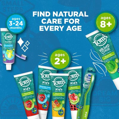 Tom's of Maine Silly Strawberry Kids Anticavity Fluroide Toothpaste 5.1oz/3ct - Missing Box - Image 8