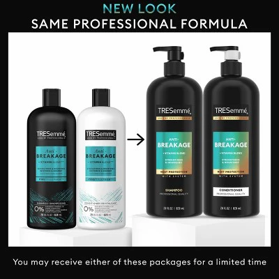Tresemme Anti-Breakage Shampoo & Conditioner for Brittle or Weak Hair 56 fl oz/2pc - Imperfect Box - Image 2