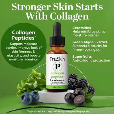 TruSkin Collagen Peptide Facial Serum 1 fl oz - NEW - Image 3