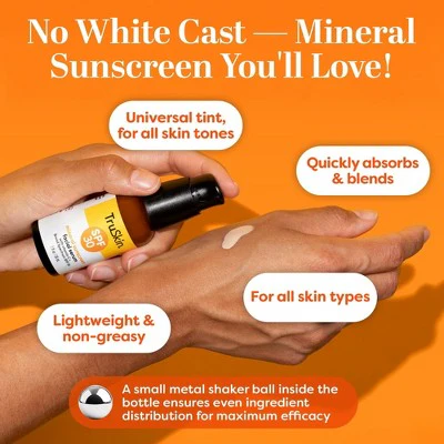 TruSkin Mineral Sunscreen Facial Serum with Vitamin C SPF 30 1 fl oz - New - Image 4