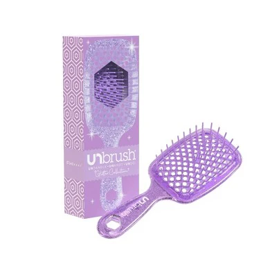 UNbrush Detangler Hair Brush Glitter Amethyst - Imperfect Box - Image 2