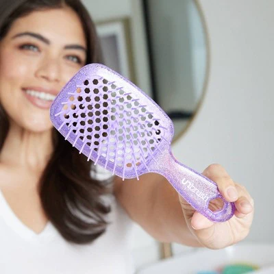 UNbrush Detangler Hair Brush Glitter Amethyst - Imperfect Box - Image 5