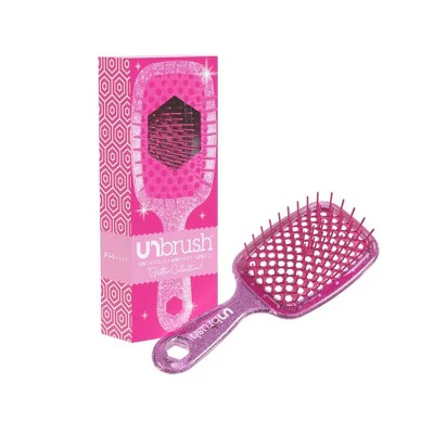 UNbrush Detangler Hair Brush Glitter Rose Quartz - Imperfect Boxt - Image 2