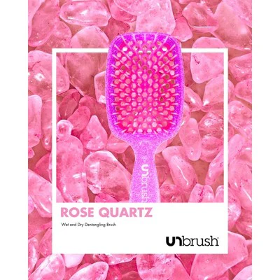 UNbrush Detangler Hair Brush Glitter Rose Quartz - Imperfect Boxt - Image 4