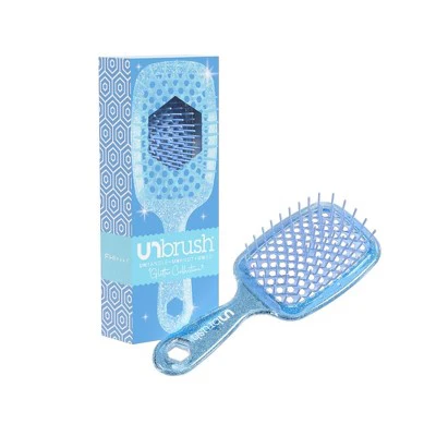 UNbrush Detangler Hair Brush Glitter Sapphire - Imperfect Box - Image 2