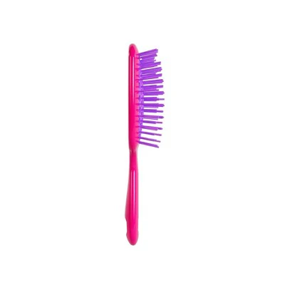 UNbrush Mini Detangling Hair Brush Neon Pink - Imperfect Box - Image 3