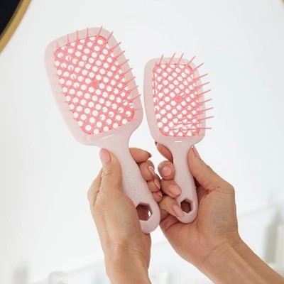 UNbrush Mini Pastel Detangling Hair Brush Peony Light Pink - New - Image 4