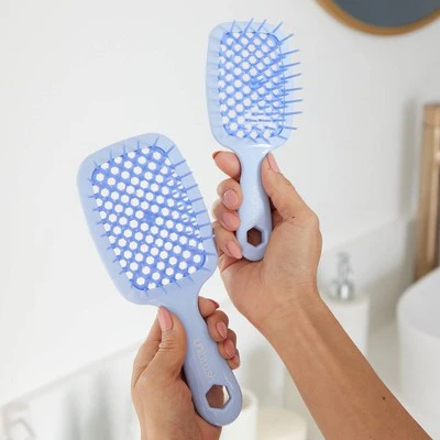 UNbrush Mini Pastel Detangling Hair Brush Periwinkle Light Blue - New - Image 4