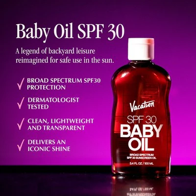 Vacation Baby Oil SPF 30 3.4 fl oz - Imperfect Container - Image 7