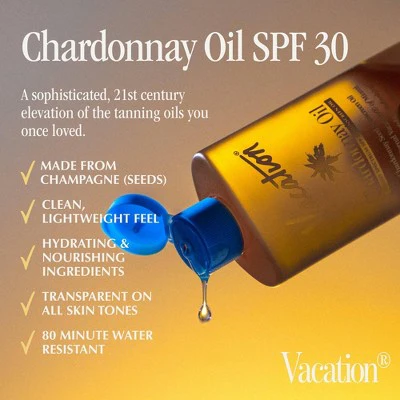 Vacation Chardonnay Oil Sunscreen SPF 30 3.4 fl oz - New - Image 3
